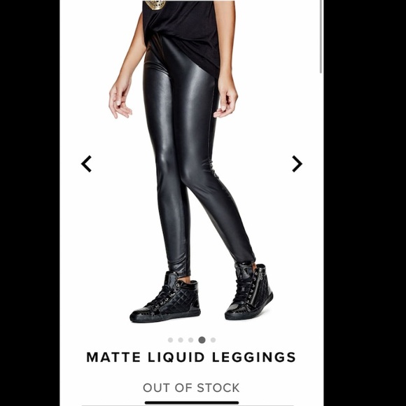 Black shiny leggings - Picture 1 of 6